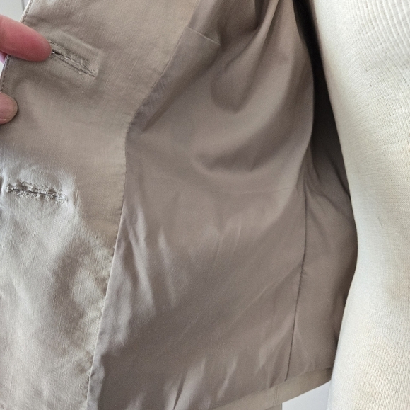 Teenflo Beige Linen Jacket. Size 4 - Picture 8 of 12